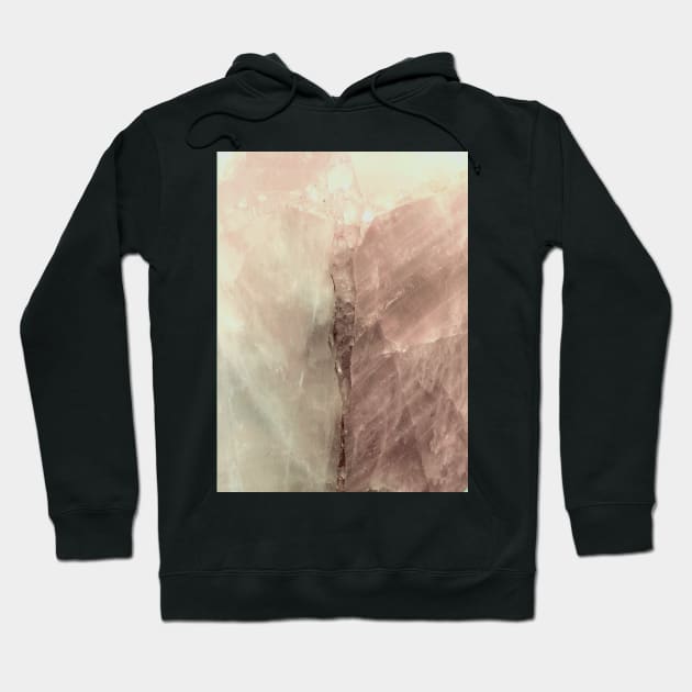 pink marble rock quartz mineral abstract jewel Hoodie by jacquline8689